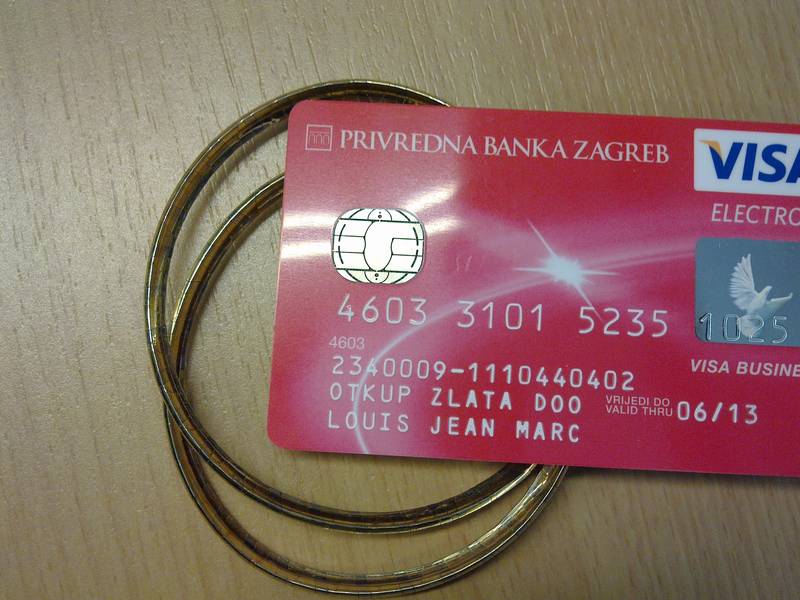 VISA card for my gold buying company in Croatia