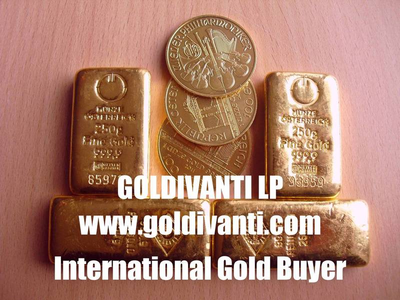 Gold bars of 250 grams and Vienna Philharmonic gold coins