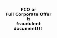 FCO or Full Corporate Offer Document is Made Up and Fraudulent Terminology