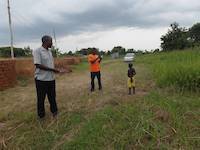 Children on the gold cyanidation plant