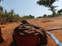 Gunia or bag material as used in washing gold particles in Uganda