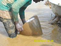 Miner panning for gold