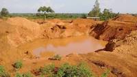 Open pit with rich gold ore