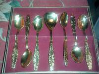 Gold plated silverware